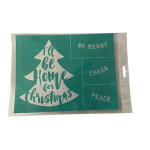 NWT Chalk Couture 8.5 X 11 Transfer" I'll ‎ Be Home For Christmas